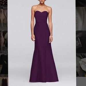 DAVIDS BRIDAL plum formal dress